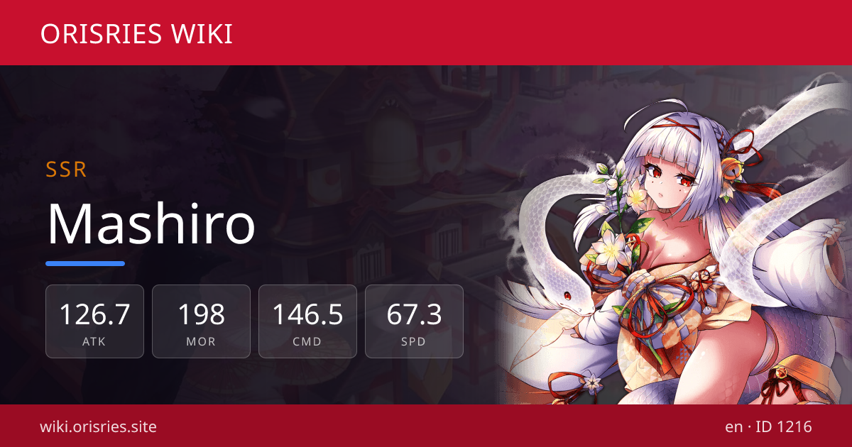 Mashiro | Orisries Wiki